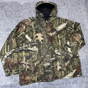 Mossy Oak Break Up Infinity Jacket Mens XL Camo Hooded Jacket Quilted (45)